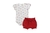 CONJUNTO COM BODY E SHORT - URSINHAS NATAL - VERMELHO E BRANCO - LACINHOS - ANJOS BABY