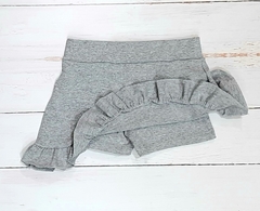 pollera con short gris melange - comprar online