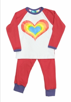 pijama interlock corazòn multicolor