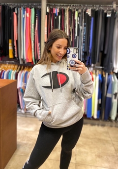 Hoodie champion gris sale