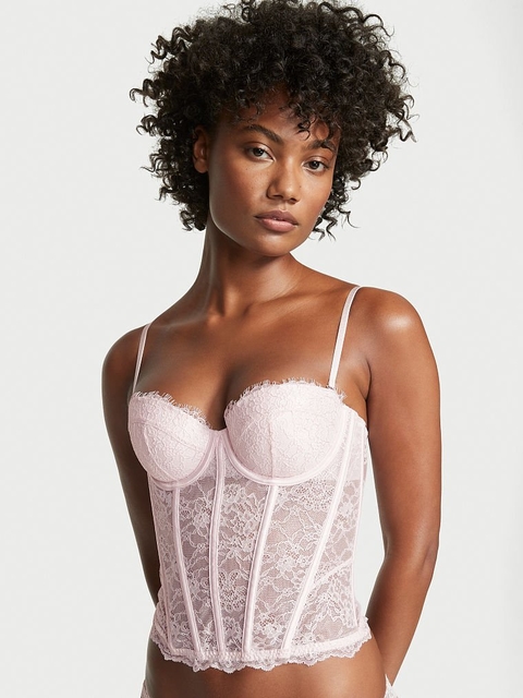 Corset Victoria s Secret Blanco lace up