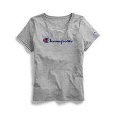 Remera Champion Gris Logo Tradicional