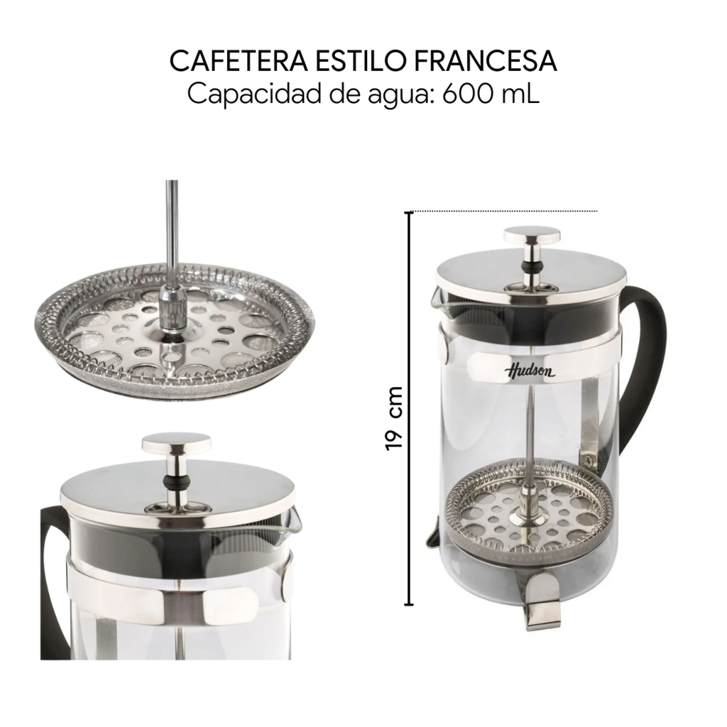 Cafetera Francesa Con Embolo 600ml