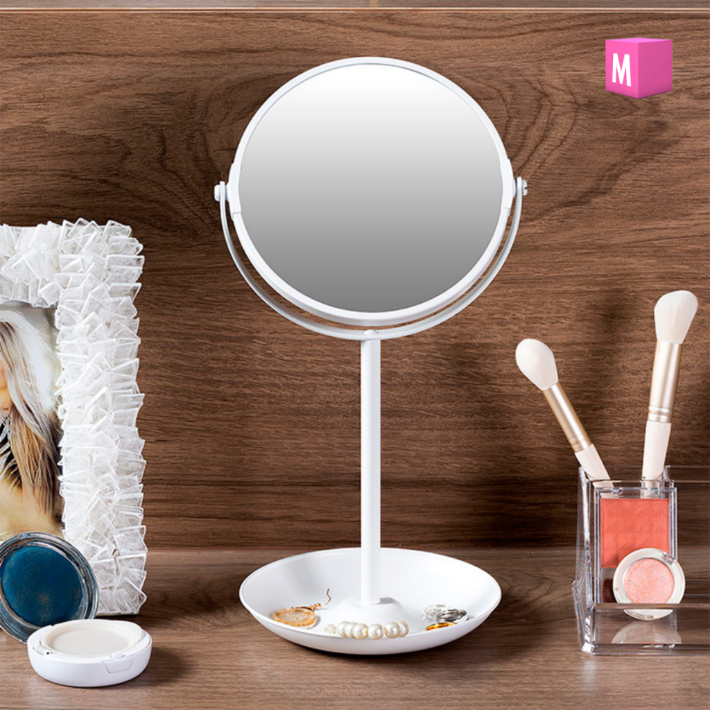 Espejo de mesa para maquillaje con aumento
