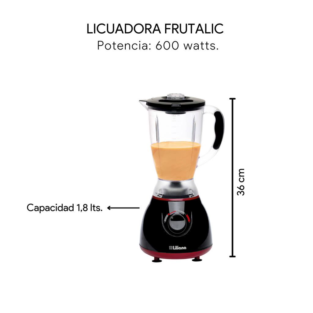 Licuadora Liliana 600w Frutalic Al521 1.8 Litros