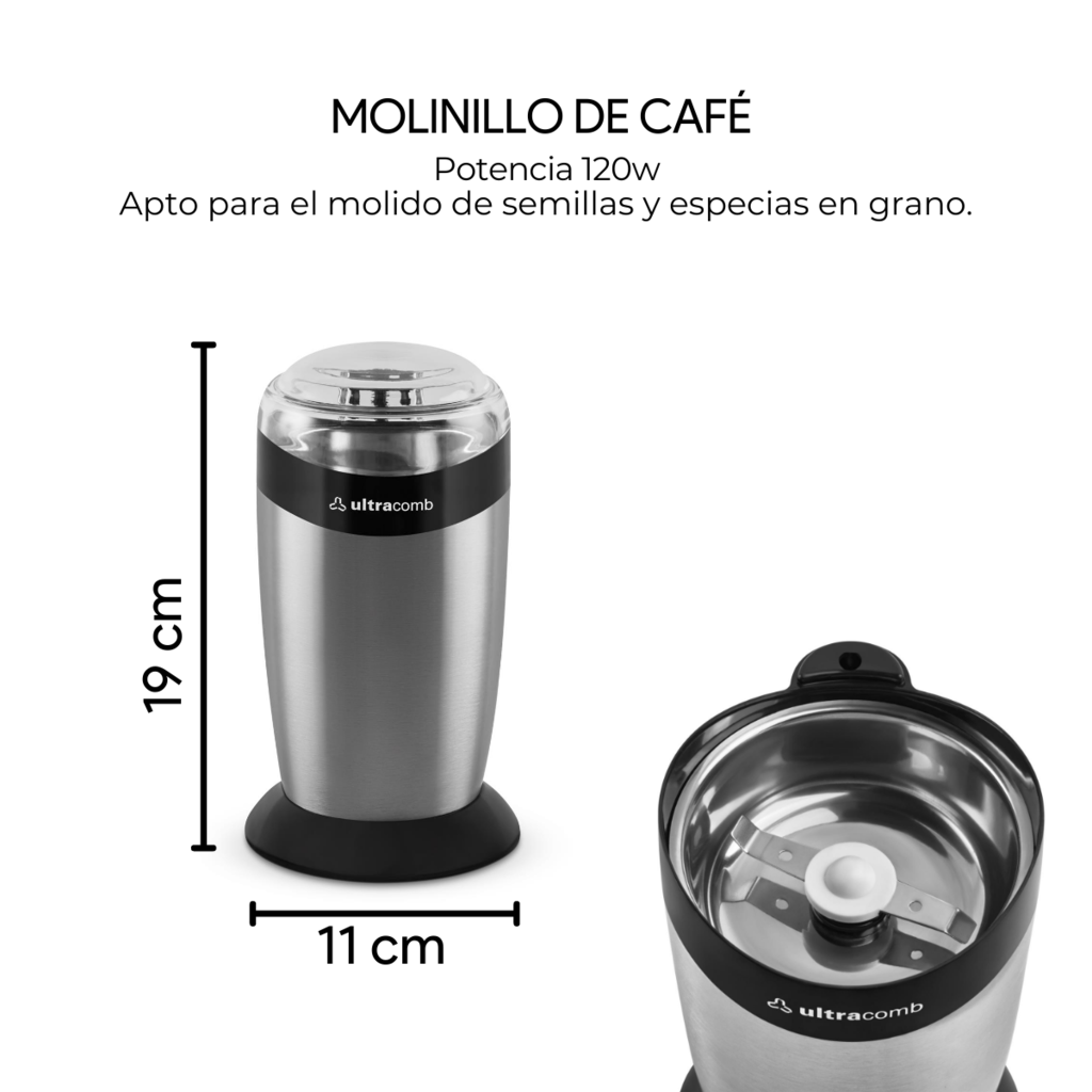 Molinillo De Cafe Y Semillas Ultracomb Acero Inoxidable
