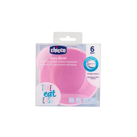 CHICCO BOWL SILICONA ROSA +6M