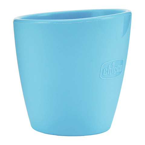 CHICCO VASO SILICONAS AZUL +6M