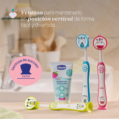 Imagen de CHICCO CEPILLO DENTAL HIPO ROSA 3-6 AÑOS