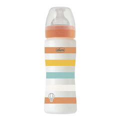 CHICCO BIBERON WELLBEING X 330 ML FLUJO RAPIDO NARANJA +4M - comprar online