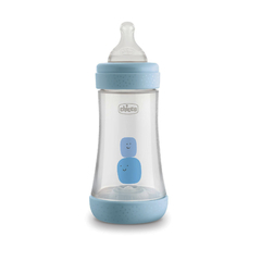 CHICCO MAMADERA PERFECT5 AZUL FLUJO MEDIO 2M+ 240 ML