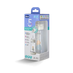 CHICCO MAMADERA PERFECT5 BLANCO FLUJO MEDIO 2M+ 240 ML - comprar online