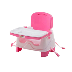 OK BABY SILLA DE COMER BOOSTER ROSA BASE BLANCA OKBB0019