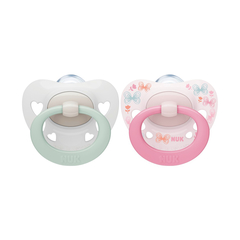 NUK SET DE 2 CHUPETES SIGNATURE ROSA TALLE 1 0-6M 10730637 - comprar online