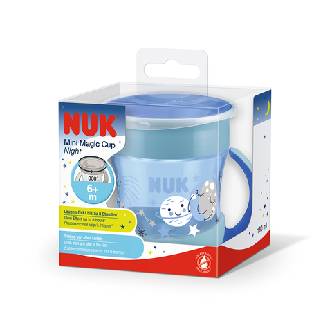 NUK VASO EVOLUTION MINI MAGIC CUP LUMINOSO AZUL 10751352A +6M