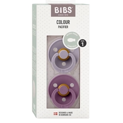 BIBS CHUPETE COLOUR SYMMETRICAL FOSSIL GREY | MAUVE LATEX 0-6 M 2 UDS 2121422