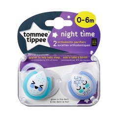 TOMMEE TIPPEE SET DE 2 CHUPETES NIGHT TIME 0-6 M