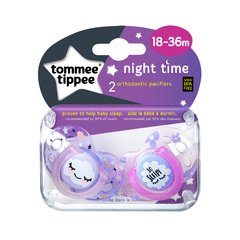 TOMMEE TIPPEE SET DE 2 CHUPETES NIGHT TIME 18-36 M - tienda online