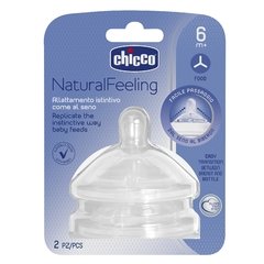 CHICCO TETINA NATURAL FEELING 6M+FL PAPILLA X 2