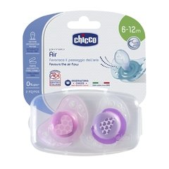 CHICCO CHUPETE PHYSIO AIR PINK SILICONA 6-12M X 2
