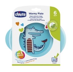 CHICCO PLATO TÉRMICO AZUL 6M+