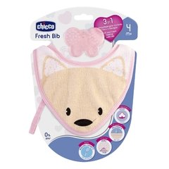 CHICCO MORDEDOR FRESH Y BABERO 3 EN 1 ROSA