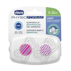 CHICCO CHUPETE PHYSIO LIGHT ROSA 6-16 M X 2 - comprar online