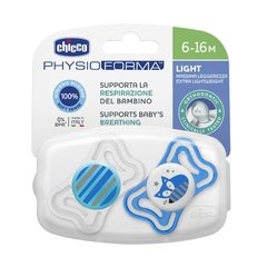 CHICCO CHUPETE PHYSIO LIGHT AZUL 6-16 M X 2