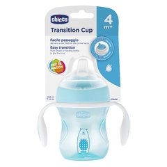 CHICCO VASO TRANSITION CUP CELESTE 4M+