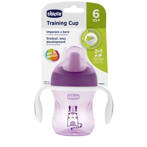 CHICCO VASO TRAINING CUP ROSA / VIOLETA +6M