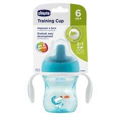 CHICCO VASO TRAINING CUP AZUL / VERDE +6M