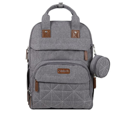 PRIORI MOCHILA MATERNAL CON CAMBIADOR Y PORTACHUPETE GRIS AC8307