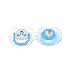 AVENT CHUPETE 0-6M I LOVE MAMA NIÑO X 2 UNIDADES SCF172/51 - comprar online