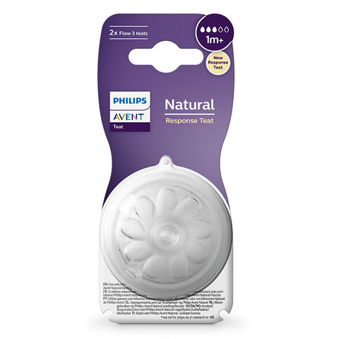 AVENT TETINA NATURAL RESPONSE FLUJO MEDIO X 2 UNIDADES 1M+ SCY 963/02