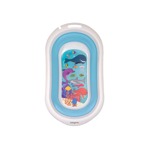 BABYONE BAÑERA ESTAMPADA PLEGABLE CELESTE PECES