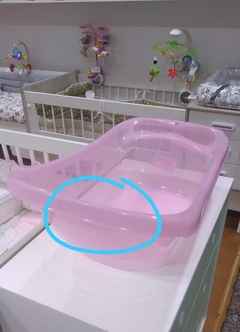 Imagen de OK BABY BAÑERA PLASTICA 25 LTS ROSA 2DA SELECCIÓN