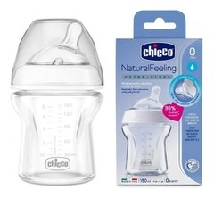 CHICCO BIBERÓN NATURAL FEELING VIDRIO 150 ML 0M+