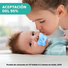 CHICCO CHUPETE PHYSIOFORMA MINI SOFT AZUL 0-2 M X 2 - Childs Especialistas en Bebes