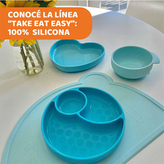 CHICCO PLATO SILICONA CON DIVISIONES CELESTE +12M - Childs Especialistas en Bebes