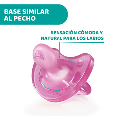 CHICCO CHUPETE TODO GOMA SOFT ROSA 0-6 M 1 UD - Childs Especialistas en Bebes