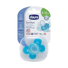 CHICCO CHUPETE COMFORT AZUL SILICONA 6-12M