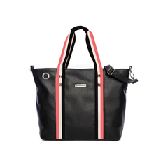 HLM BOLSO SHOPPING BAG ECO CUERO NEGRO TRICOLOR