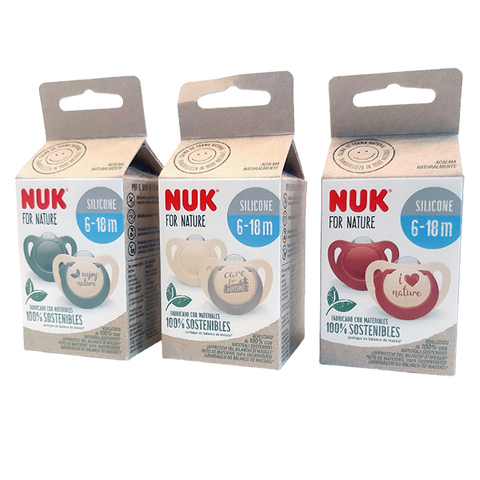 NUK SET DE 2 CHUPETES FOR NATURE 6-18M+