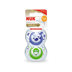 NUK SET DE 2 CHUPETES GENIUS COLOR TALLE 1 NENE N0730160 - comprar online