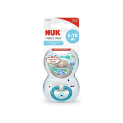 NUK SET DE 2 CHUPETES HAPPY DAYS TALLE 2 6-18 M NENE N0736240 - comprar online