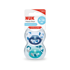 NUK SET DE 2 CHUPETES HAPPY DAYS TALLE 2 6-18 M NENE N0736240