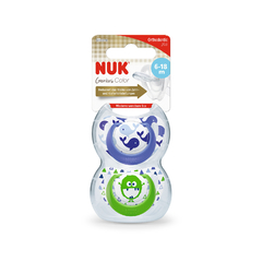 NUK SET DE 2 CHUPETES GENIUS COLOR TALLE 2 6-18 M NENE N0736242