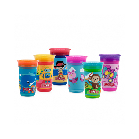 NUBY VASO WONDER 300 ML CON GRIP 3D 10363 +12M