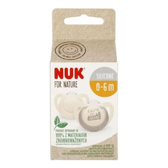 NUK SET DE 2 CHUPETES FOR NATURE 0-6M+ - Childs Especialistas en Bebes