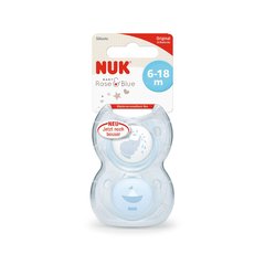 NUK SET DE 2 CHUPETES ROSE & BLUE TALLE 2 6-18 M CELESTE N0736238